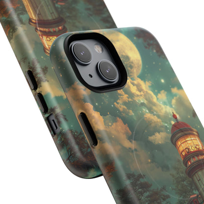 Vintage Moonlit Diner Fantasy iPhone 14 | Tough+ Phone Case