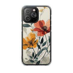 Serene Floral Harmony - Phone Case for iPhone (Clear Impact - Magnetic)