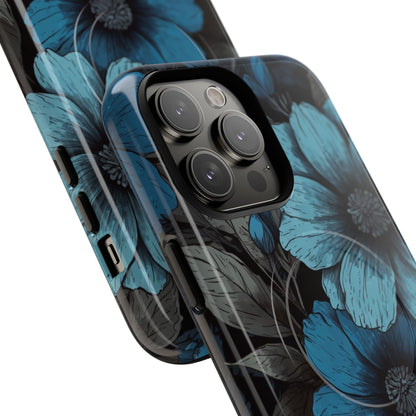 Blue Petal Radiance iPhone 14 Pro Max Case - Tough+