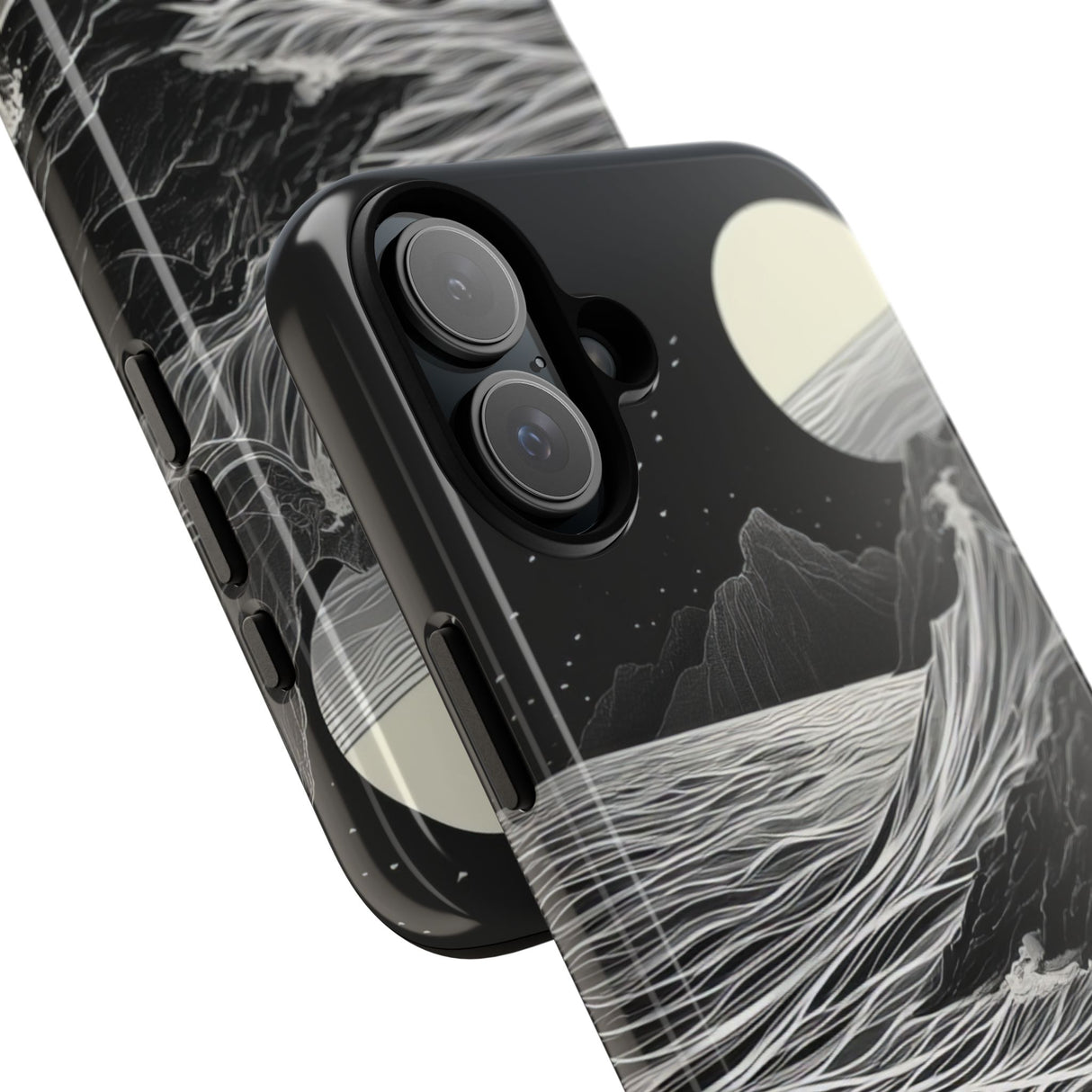 Fließende Gelassenheit: Monochrome Wellen - für iPhone 16