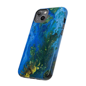 Blue Globe Ink Art iPhone Case (Protective) Phone Case