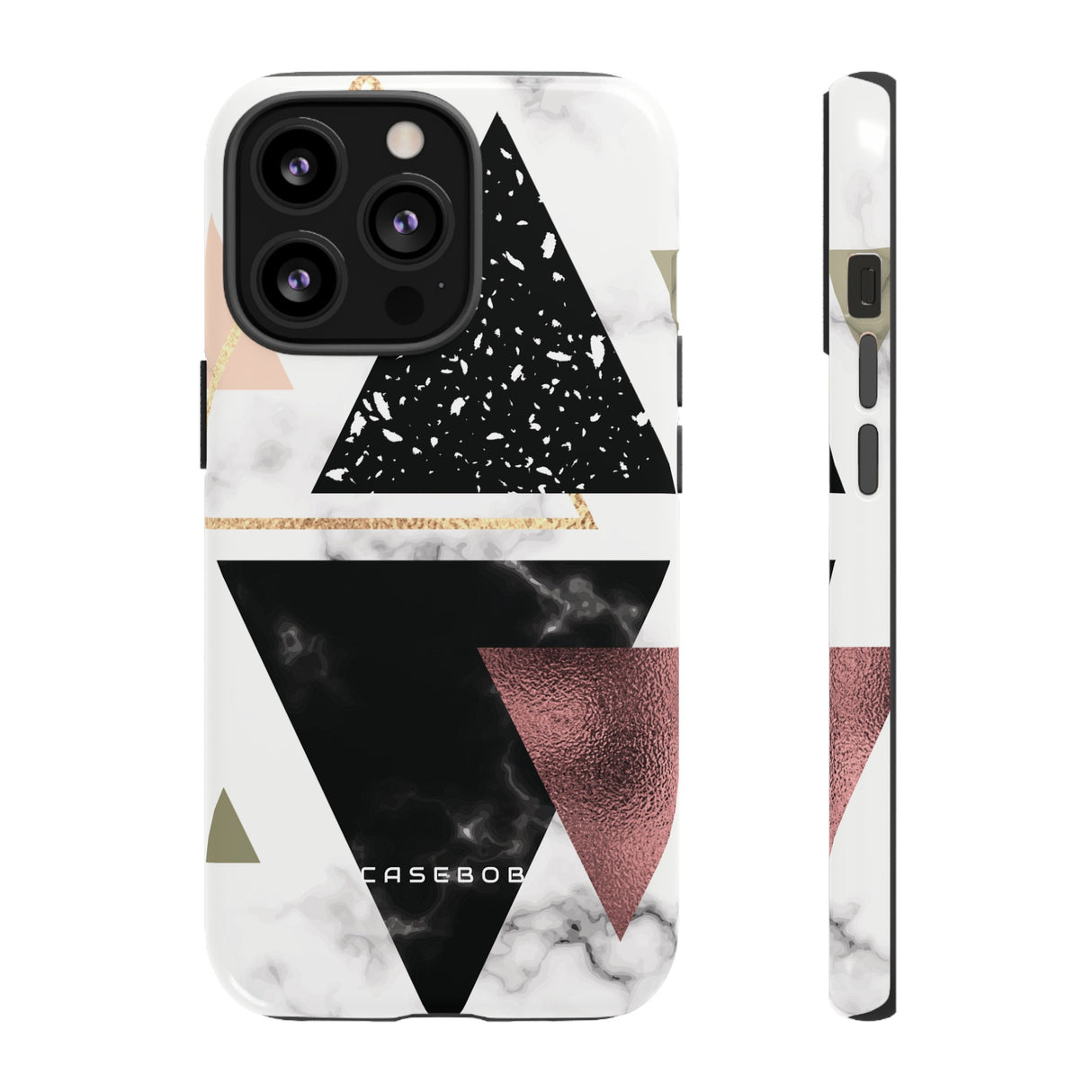 Rose Gold Triangles - Protective Phone Case