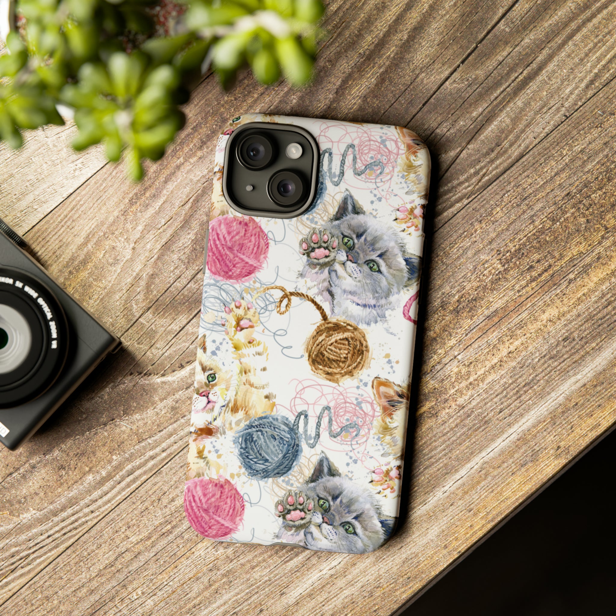 Cute Kitten Pattern - Protective Phone Case