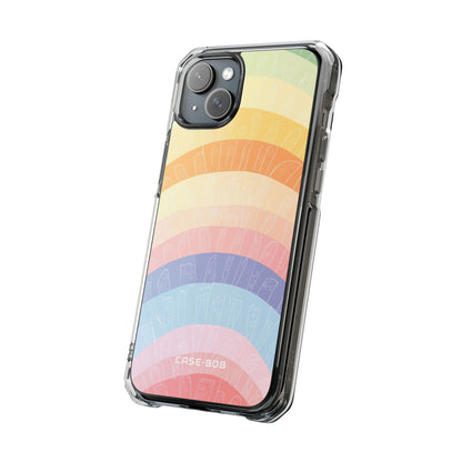 Pastel Rainbow Bands iPhone 15 Plus Case - Impact