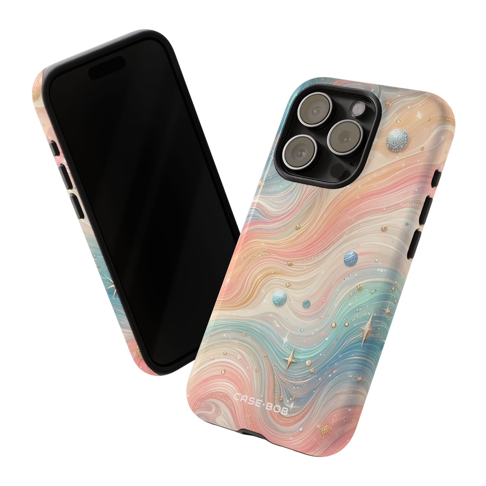 Iridescent Swirls iPhone 15 Pro Case - Tough
