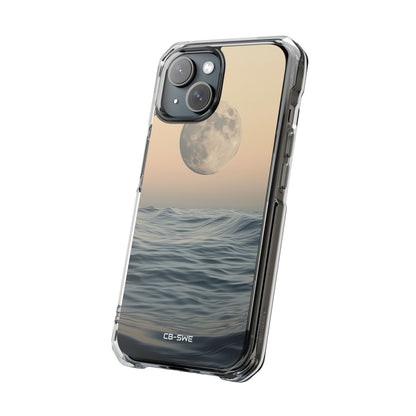 Moon Illuminates Waves iPhone Case - Impact
