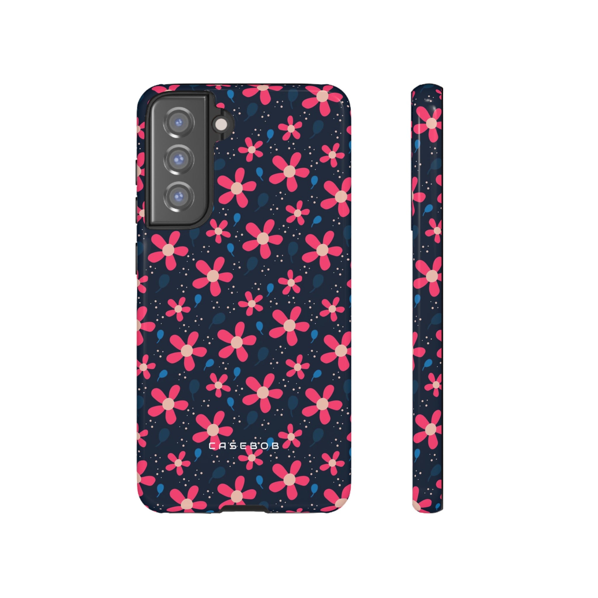 Pink Flower Pattern - Protective Phone Case