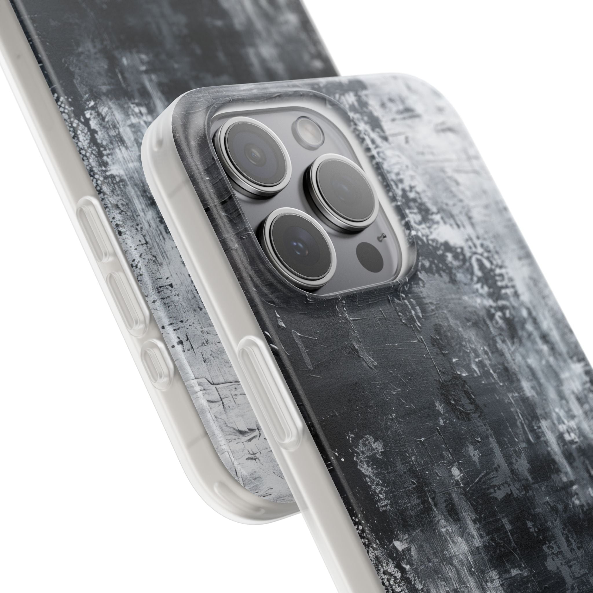 Textured Blackscape iPhone 15 Pro Max Case - Soft