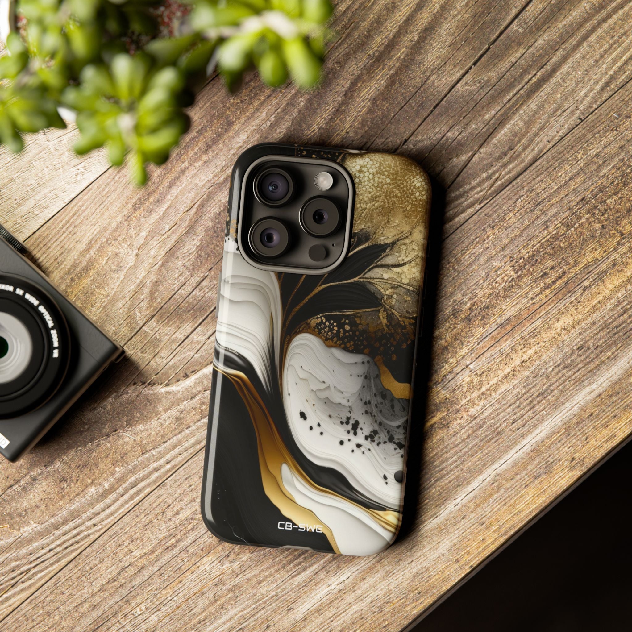 Gold Swirl Elegance - iPhone Case