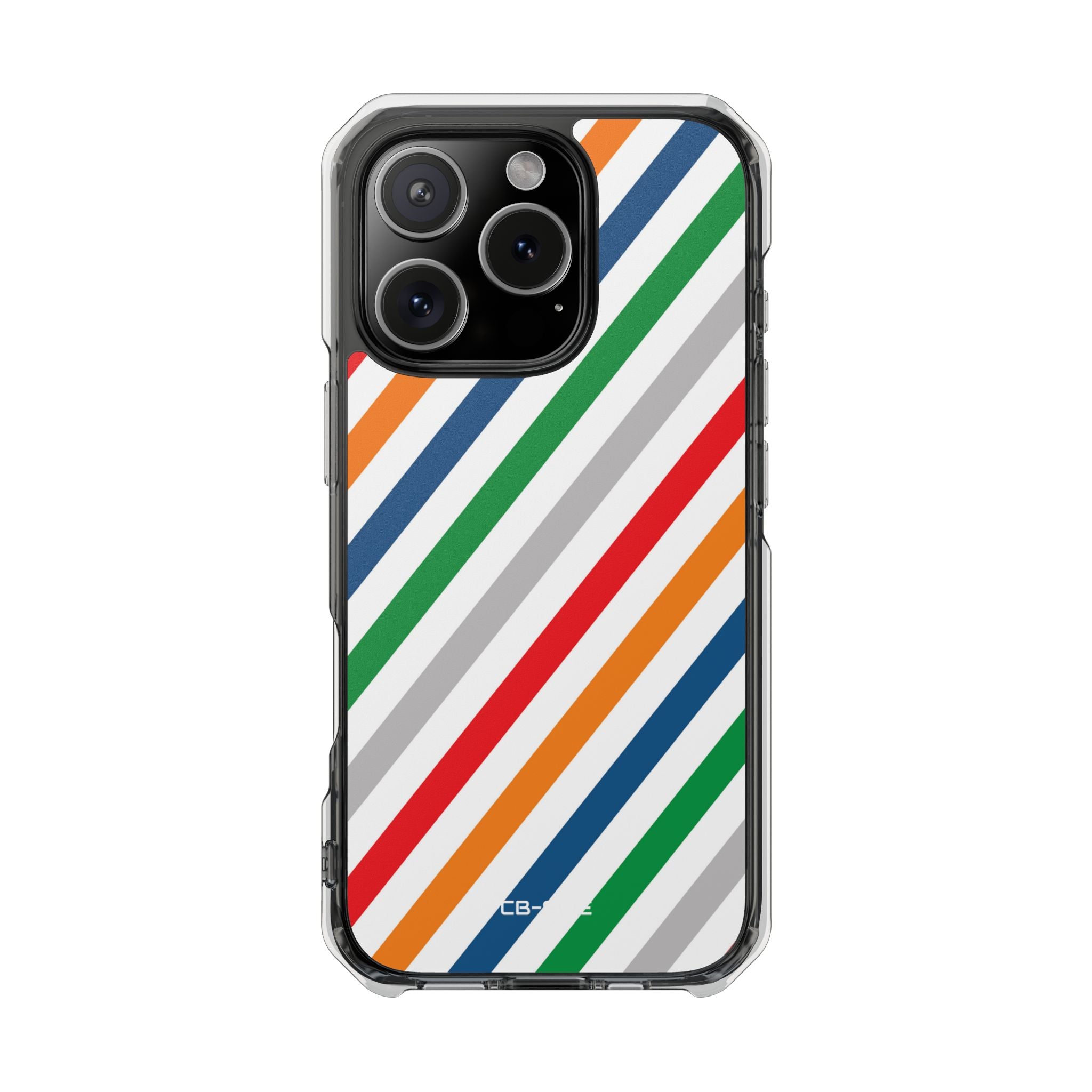 Vibrant Geometric Stripes iPhone Case - Impact