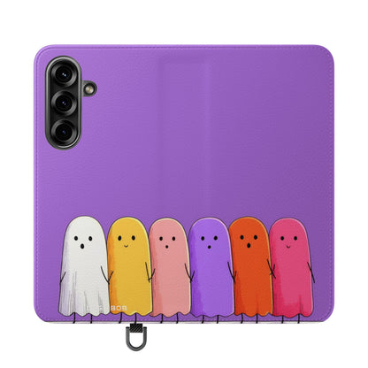 Colorful Ghosts Line - Samsung S25 Case - Wallet