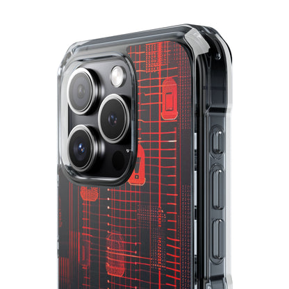 Cyber Locks Grid iPhone 15 - Impact Clear+