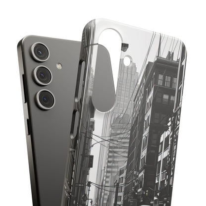 Urban Cityscape Line Perspective Samsung S24 - Slim Phone Case