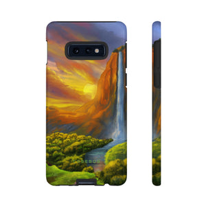 Fantasy Landschaft mit Wasserfall - Schutzhülle fürs Handy