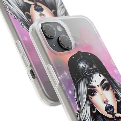 Silver Sip Nebula iPhone 15 Plus Case - Soft