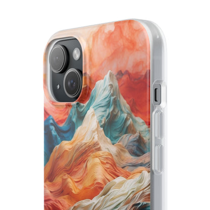 Fabric Peaks Cream iPhone 15 Plus Case - Soft