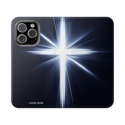 Hehkuva risti-isku - iPhone 16 Pro -lompakkokotelo