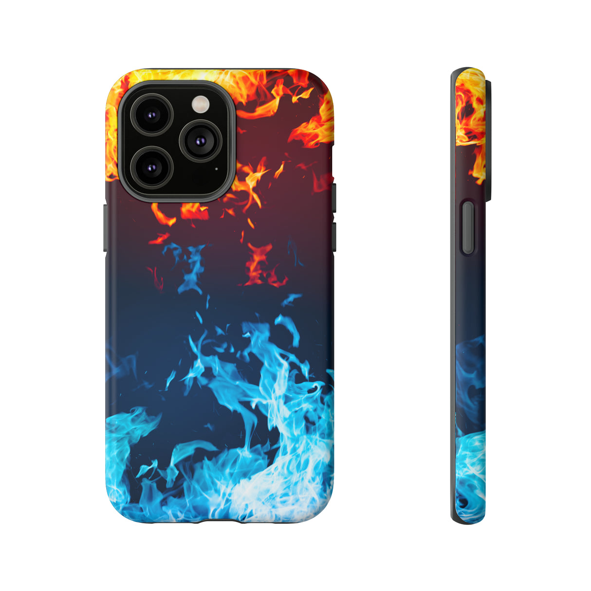 Red & Blue Flames - Protective Phone Case