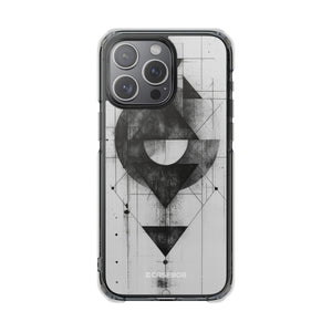 Monochrome Geometry - Phone Case for iPhone (Clear Impact - Magnetic)