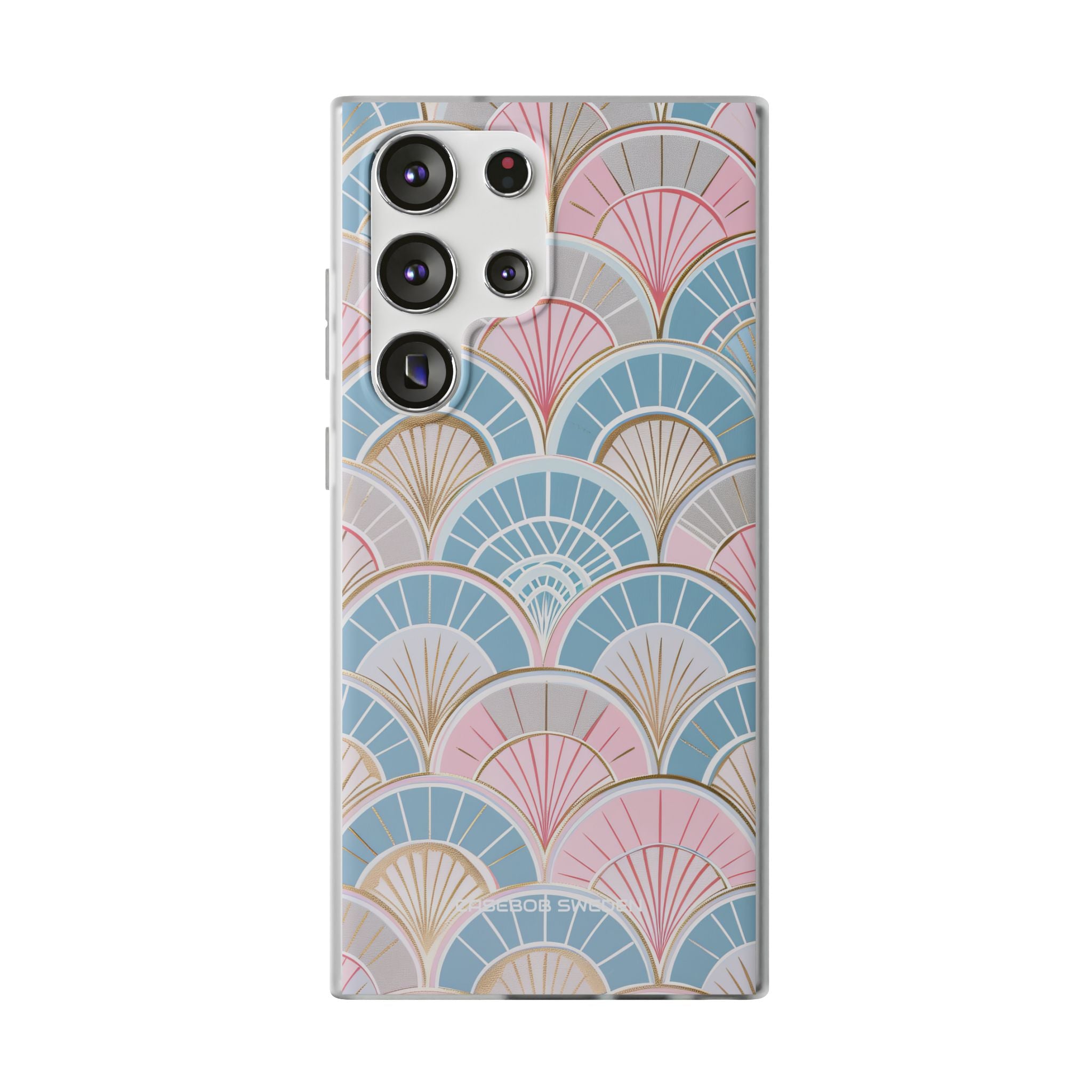 Art Deco Pastel Fan Pattern - Flexi Samsung S23 Phone Case