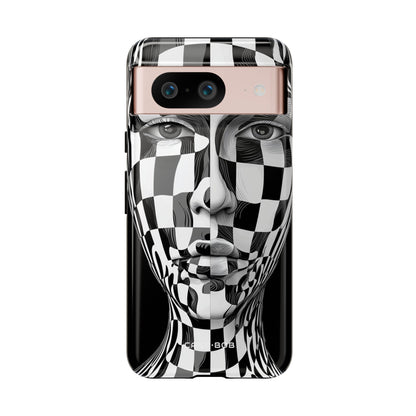 Checkered Face Google Pixel 8 Case - Tough
