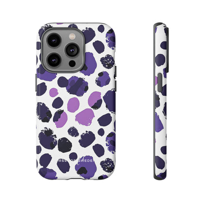 Purple Inkblots iPhone 14 - Tough Phone Case