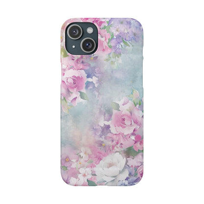 Dreamy Floral Watercolor - Slim iPhone 15 Phone Case