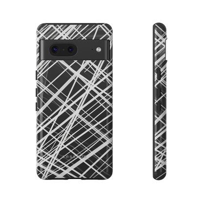 White Line Elegance - Protective Phone Case