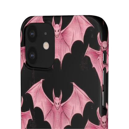 Gothic Pink Bats Aflame iPhone 12 - Slim Phone Case