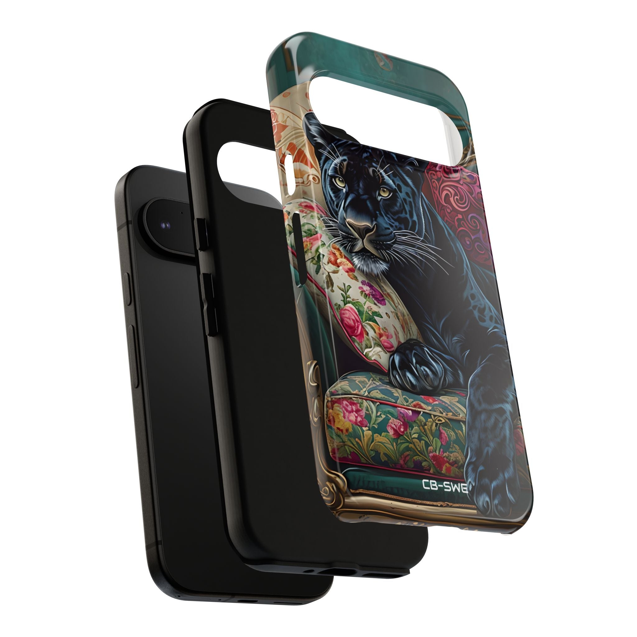 Panther on Vintage Chaise - Google Pixel Case