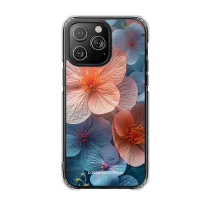 Peach Blossom Serenity - Clear Impact iPhone 14 Phone Case