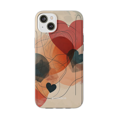 Abstract Heart Harmony - Flexi iPhone 16 Phone Case