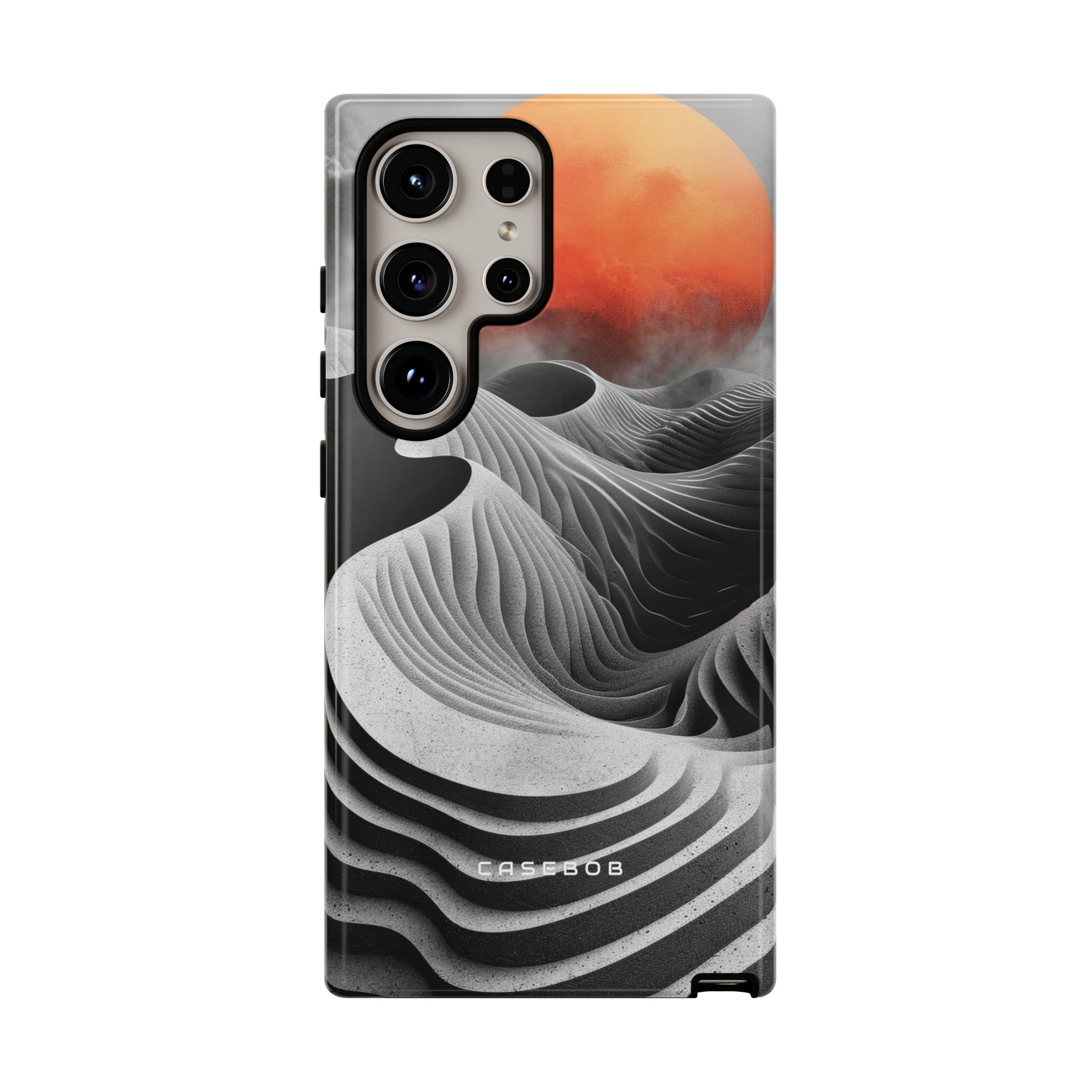 Orange Moon Illusion - Protective Phone Case