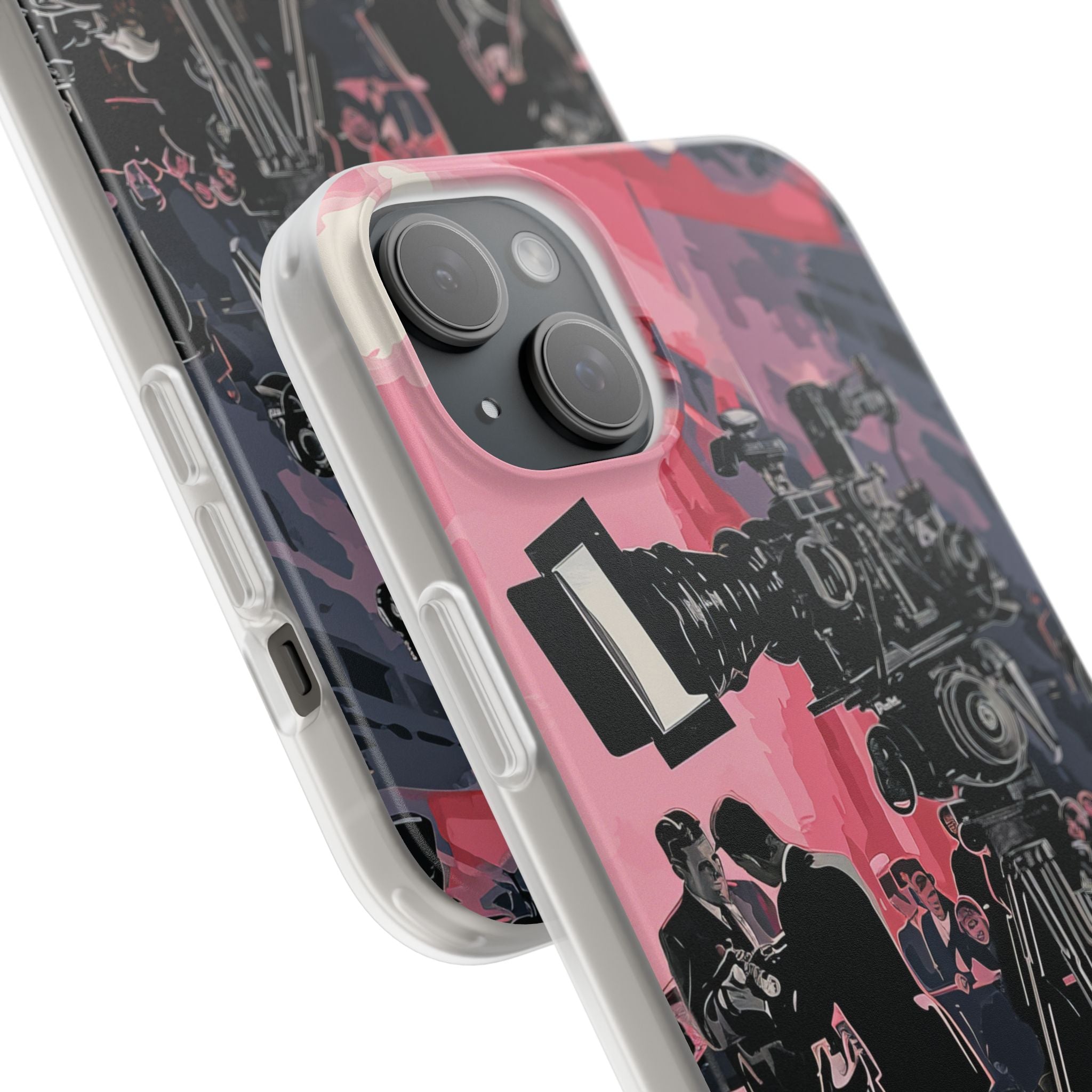 Retro Cinematic Spotlight iPhone 15 - Flexi Phone Case