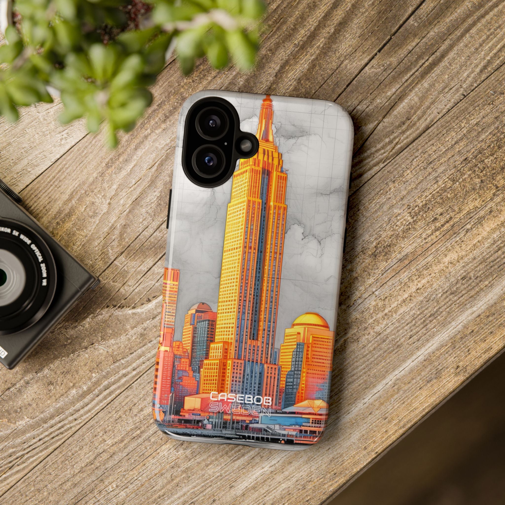 Lebendige Stadtskyline iPhone 16 - Robust
