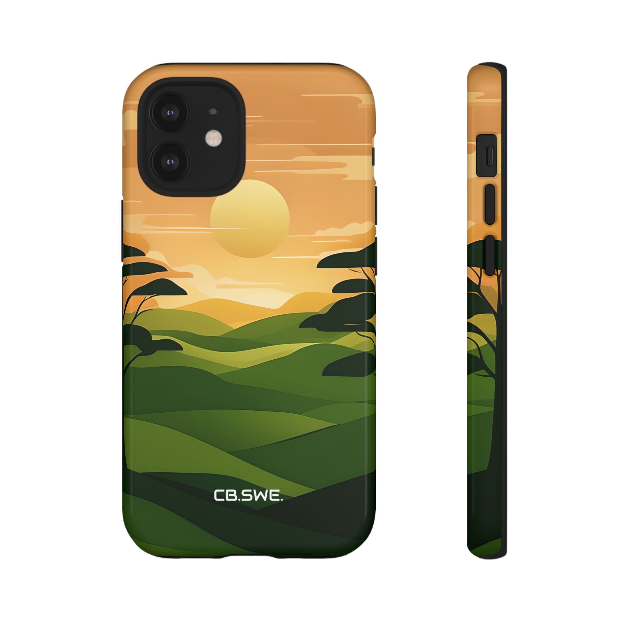 Tranquil Minimalist Landscape Painting iPhone 12 - Tough