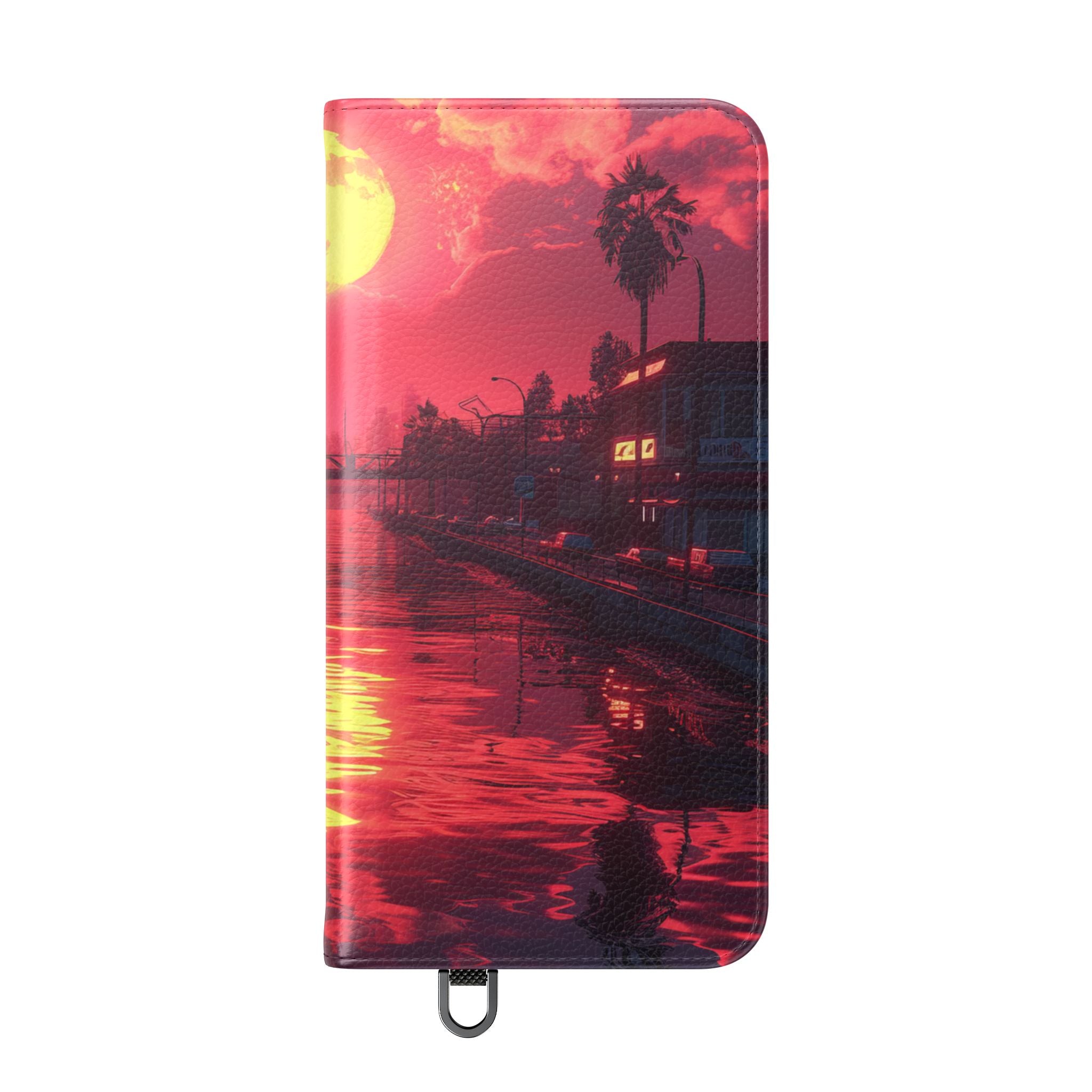 Yellow Moon Reflection - Samsung S25+ Case - Wallet