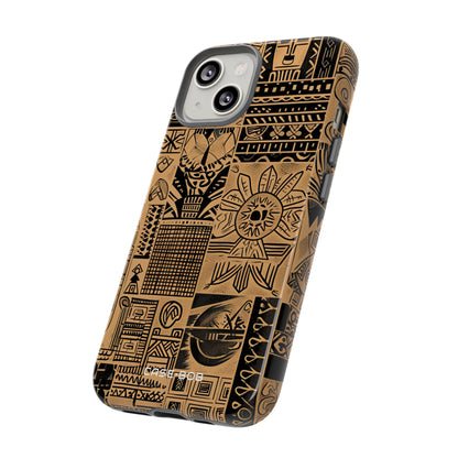 Tribal Faces iPhone 14 Case - Tough