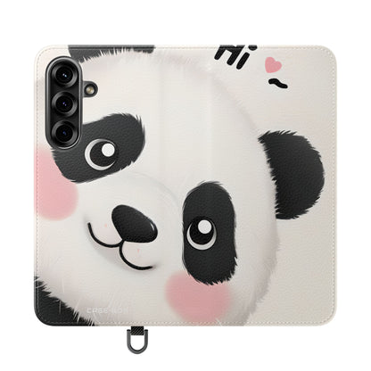 Peeking Panda Blush - Samsung S25 Cover - Wallet