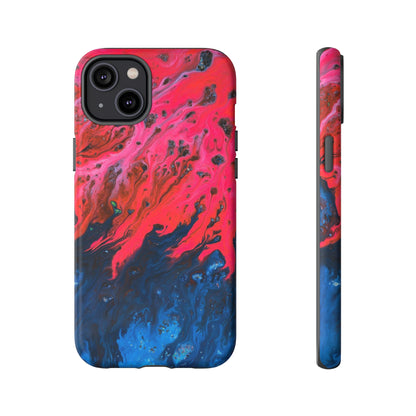 Bright Pink River Ink Art iPhone Case (Protective) iPhone 14 Plus Matte Phone Case