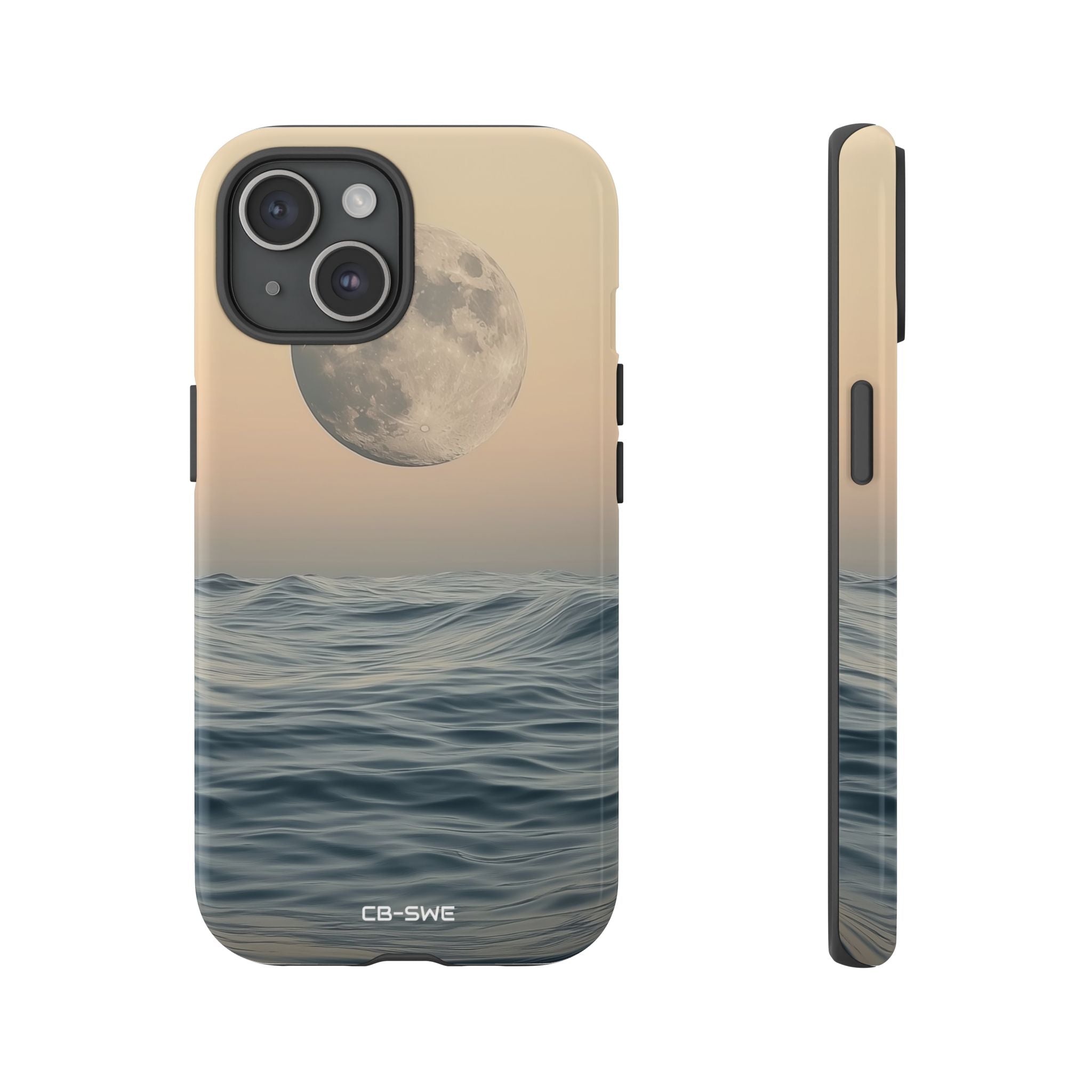 Moon Illuminates Waves - iPhone Case