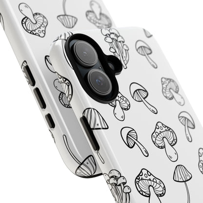 Mushroom Line Play - iPhone Case