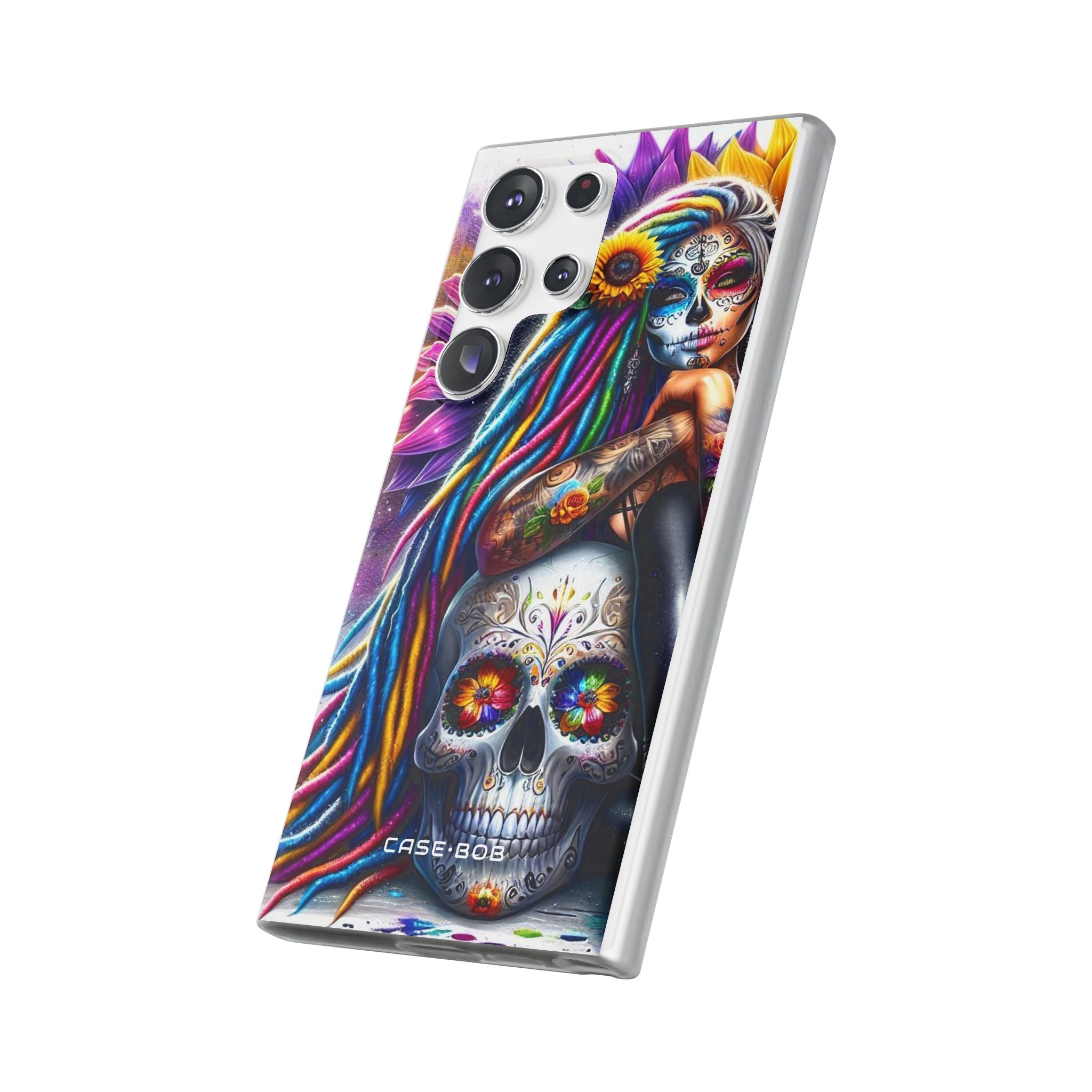 Sunflower Skull Glow Samsung S23 Ultra Case - Soft