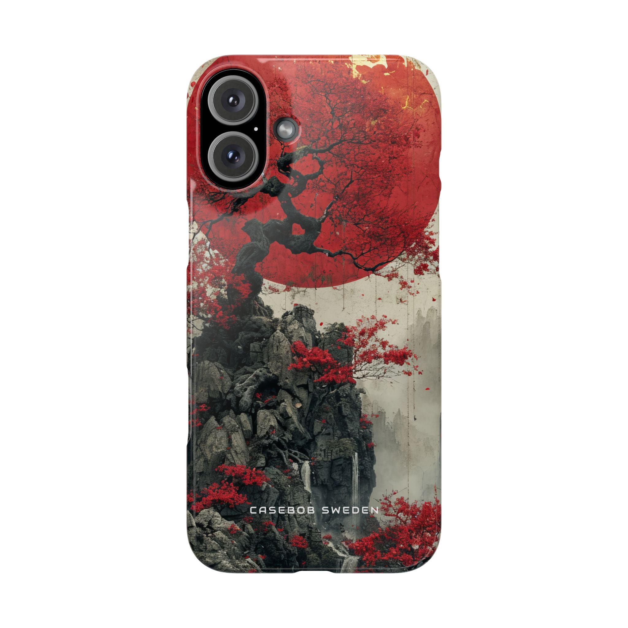 Zen Serenity in Red Harmony iPhone 16 - Slim Phone Case