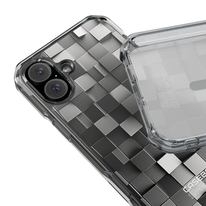 Monochrome Cube Depth iPhone 16 - Impact Clear+