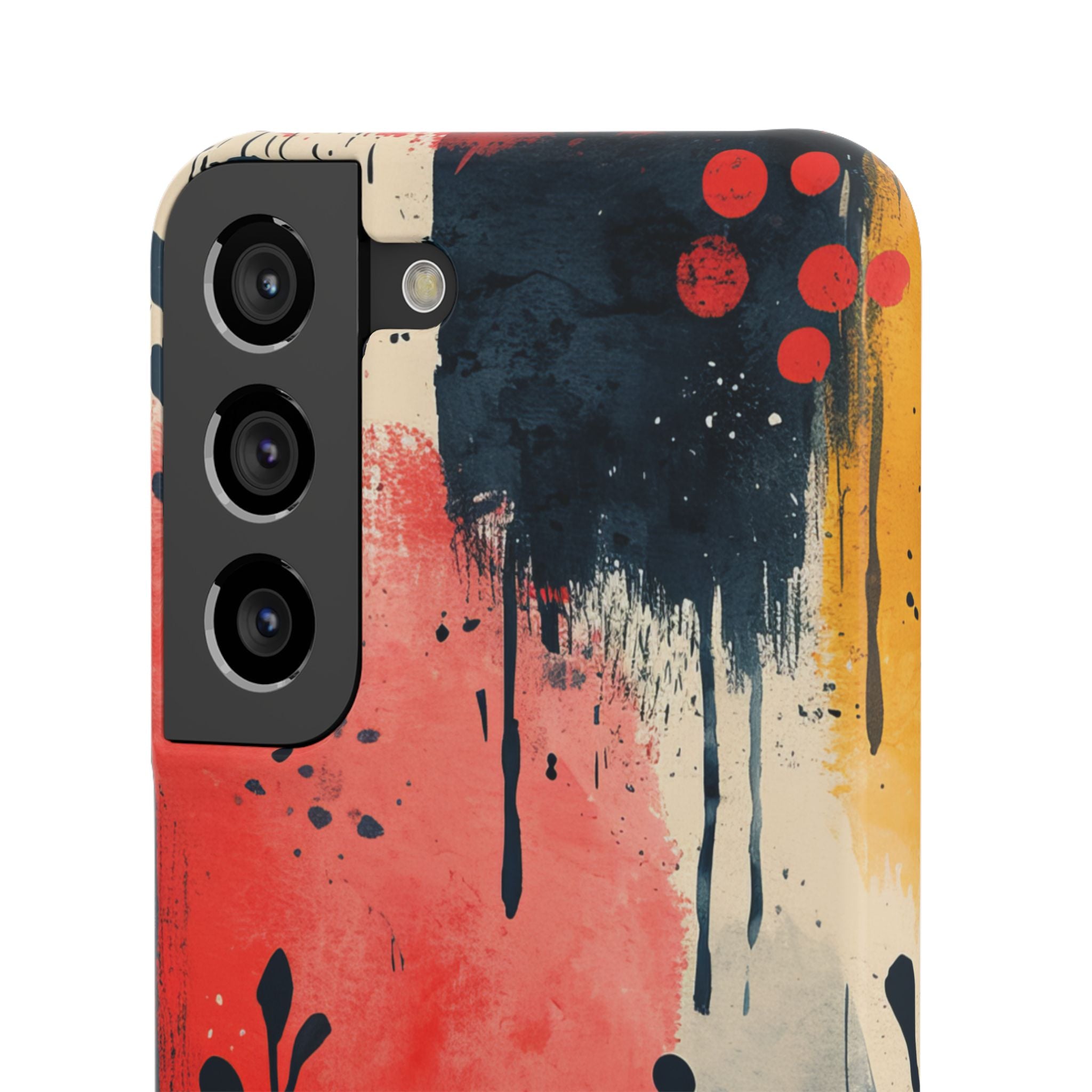 Red Blue Abstract Florals - Slim Samsung S22 Phone Case