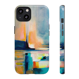 Abstract Blue n Yellow iPhone Case (Protective) iPhone 13 Glossy Phone Case