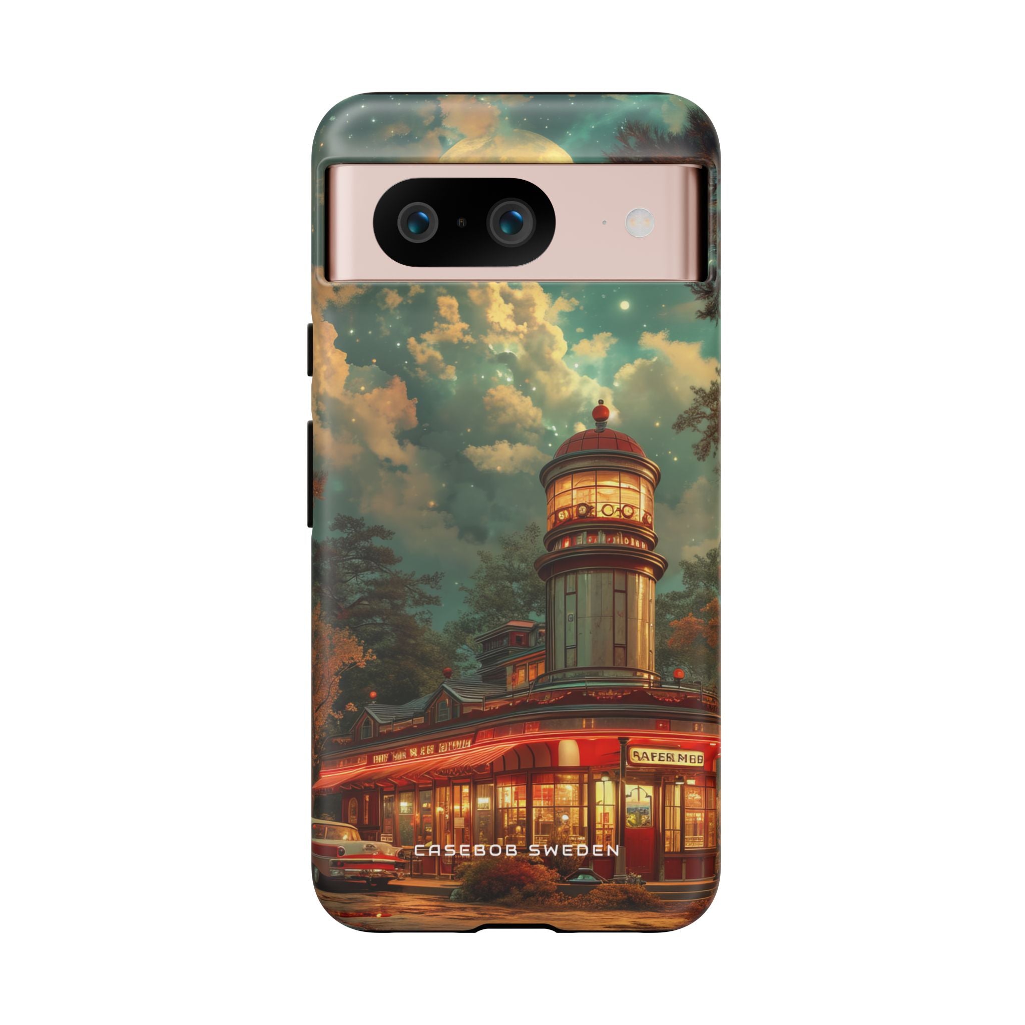 Vintage Moonlit Diner Fantasy Google Pixel 8 - Tough Phone Case