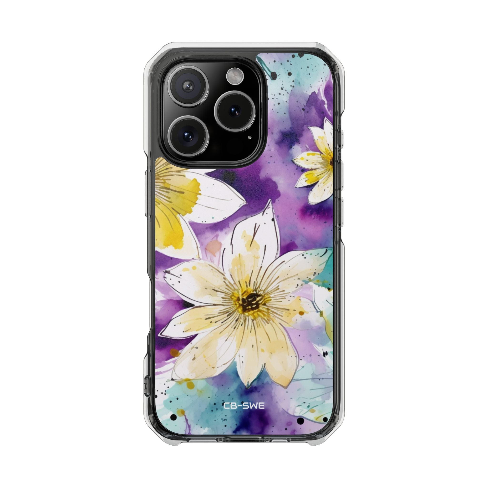 Vibrant Watercolor Flowers iPhone Case - Impact