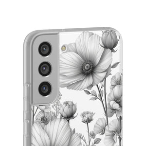 Monochrome Flora | Flexible Phone Case for Samsung Galaxy